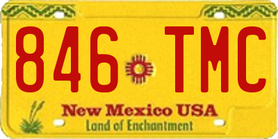 NM license plate 846TMC