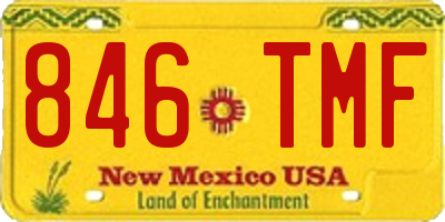 NM license plate 846TMF