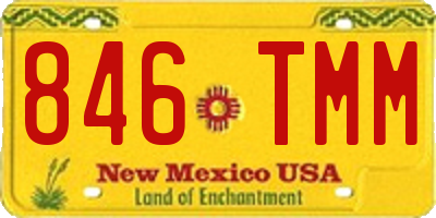 NM license plate 846TMM