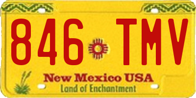 NM license plate 846TMV