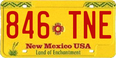 NM license plate 846TNE