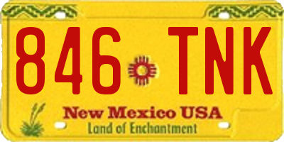 NM license plate 846TNK