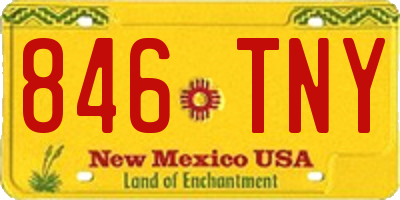 NM license plate 846TNY