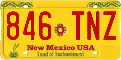 NM license plate 846TNZ