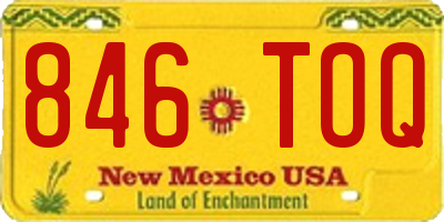 NM license plate 846TOQ