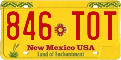 NM license plate 846TOT