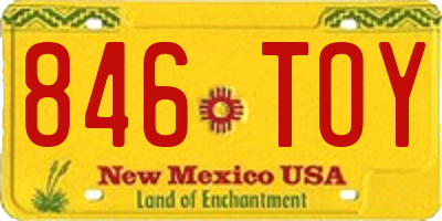 NM license plate 846TOY