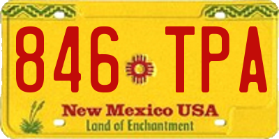 NM license plate 846TPA