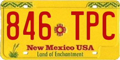 NM license plate 846TPC