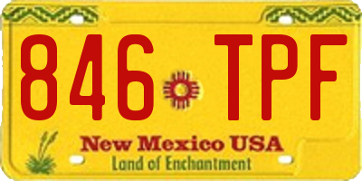 NM license plate 846TPF