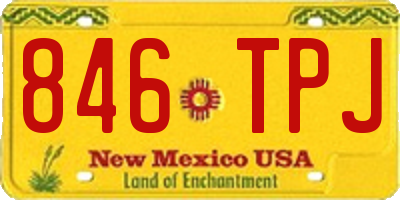 NM license plate 846TPJ