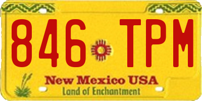 NM license plate 846TPM