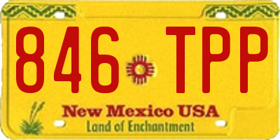 NM license plate 846TPP