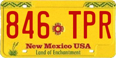 NM license plate 846TPR