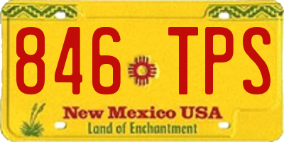 NM license plate 846TPS