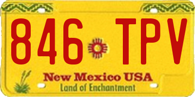 NM license plate 846TPV