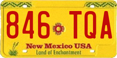 NM license plate 846TQA