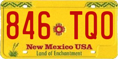 NM license plate 846TQO
