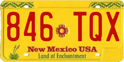NM license plate 846TQX