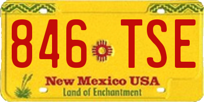 NM license plate 846TSE