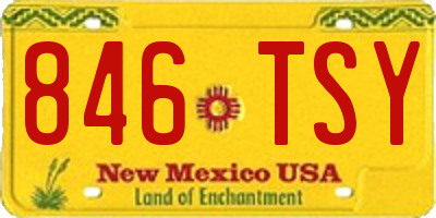 NM license plate 846TSY