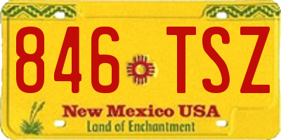 NM license plate 846TSZ