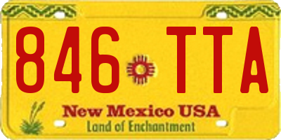 NM license plate 846TTA