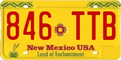 NM license plate 846TTB