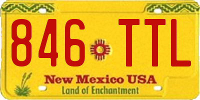 NM license plate 846TTL