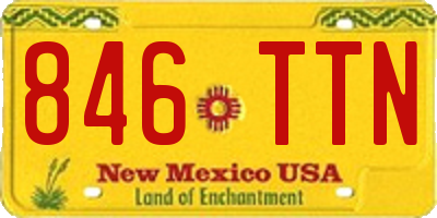 NM license plate 846TTN