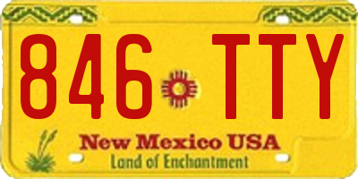 NM license plate 846TTY