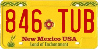 NM license plate 846TUB