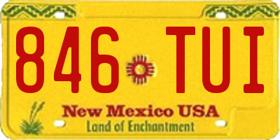 NM license plate 846TUI