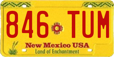 NM license plate 846TUM