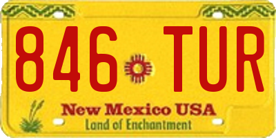 NM license plate 846TUR
