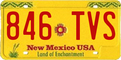 NM license plate 846TVS