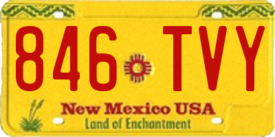 NM license plate 846TVY
