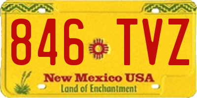 NM license plate 846TVZ