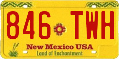 NM license plate 846TWH