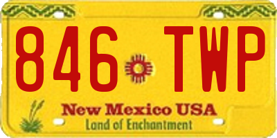 NM license plate 846TWP