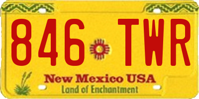 NM license plate 846TWR