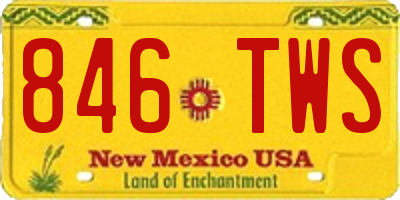NM license plate 846TWS