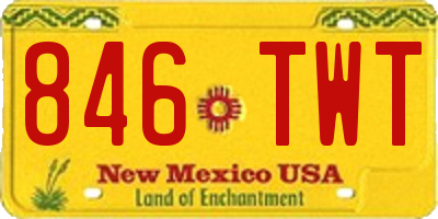NM license plate 846TWT