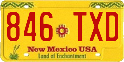 NM license plate 846TXD