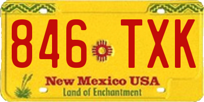 NM license plate 846TXK