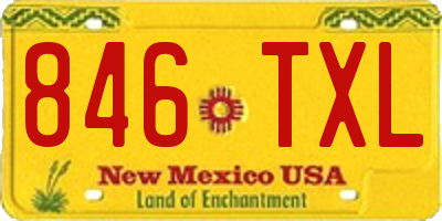 NM license plate 846TXL