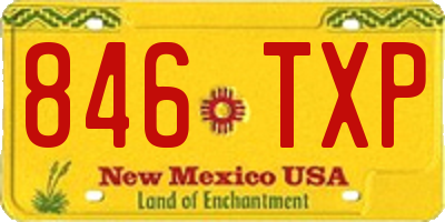NM license plate 846TXP