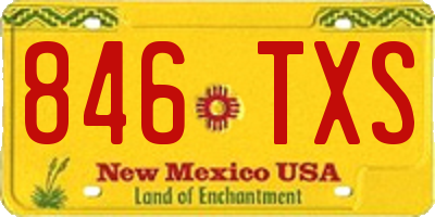 NM license plate 846TXS