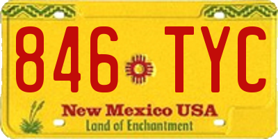 NM license plate 846TYC