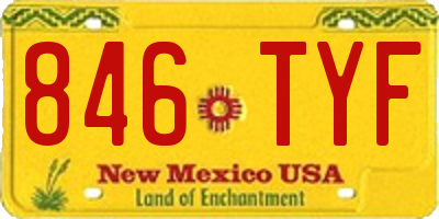 NM license plate 846TYF